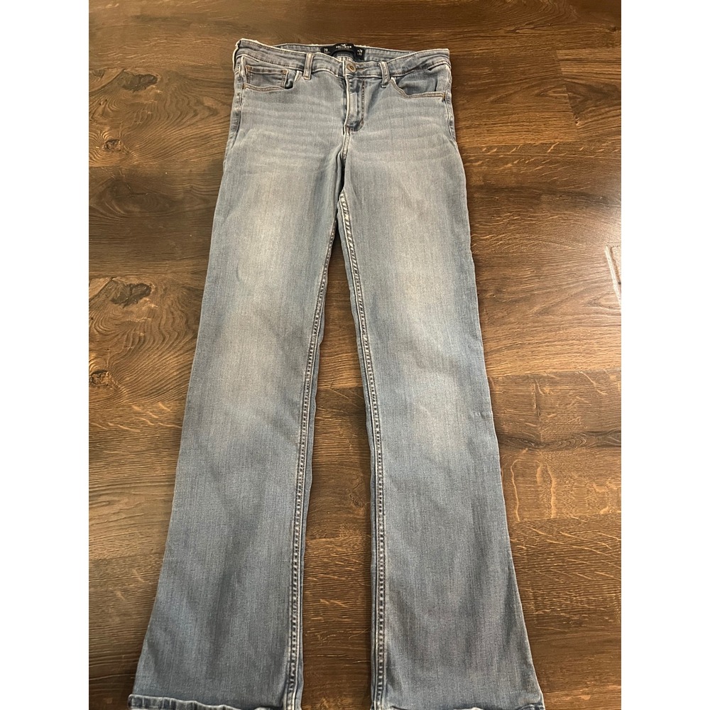 Hollister Mid-Rise Bootcut Jeans Light Wash Advanced Stretch 7R W28 L32